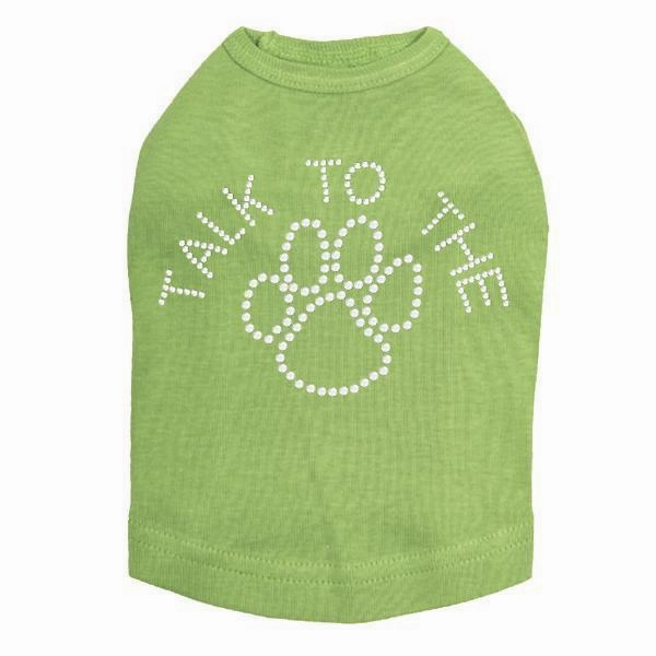 Talk To The Paw Rhinestone Dog Tank