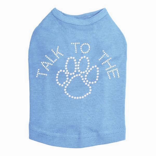Talk To The Paw Rhinestone Dog Tank