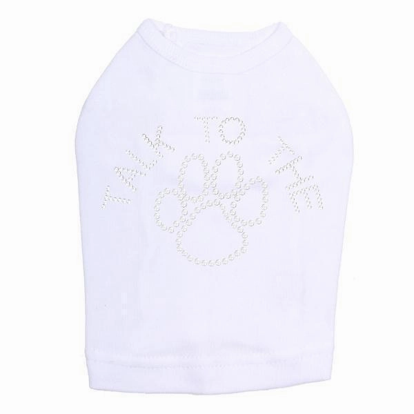 Talk To The Paw Rhinestone Dog Tank