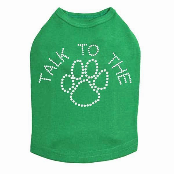 Talk To The Paw Rhinestone Dog Tank