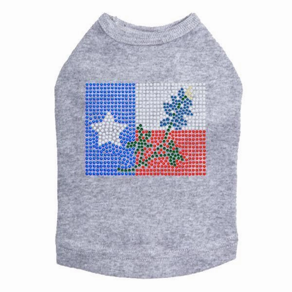 Texas Flag Rhinestone Dog Tank