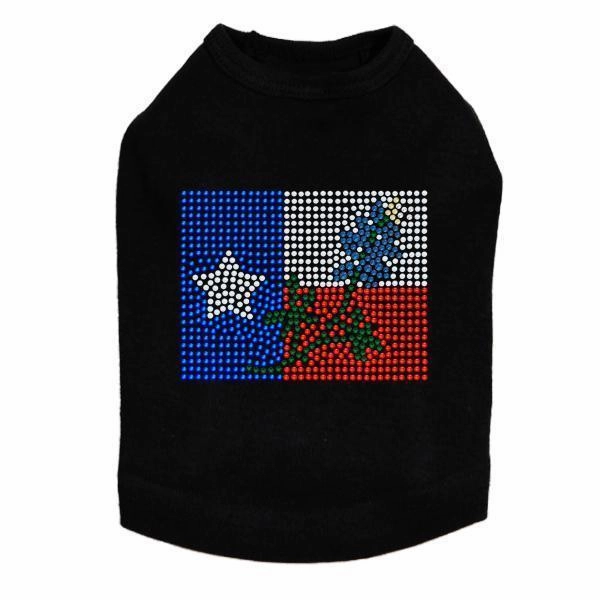 Texas Flag Rhinestone Dog Tank