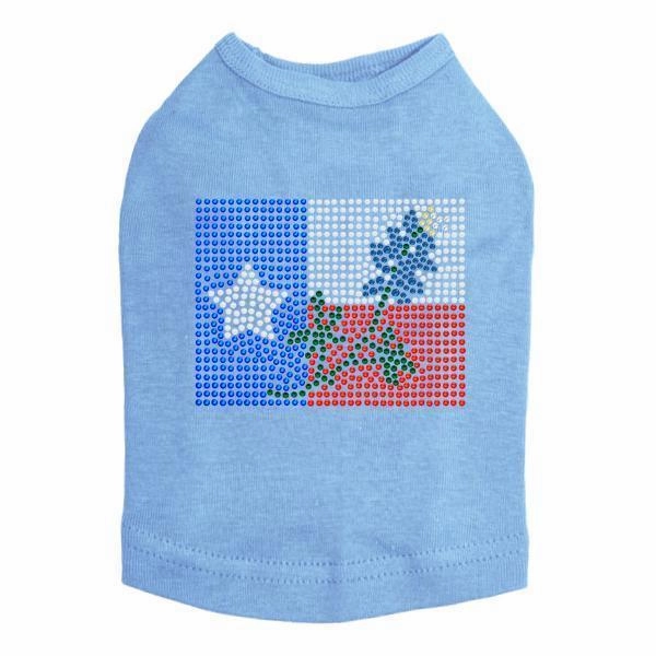 Texas Flag Rhinestone Dog Tank