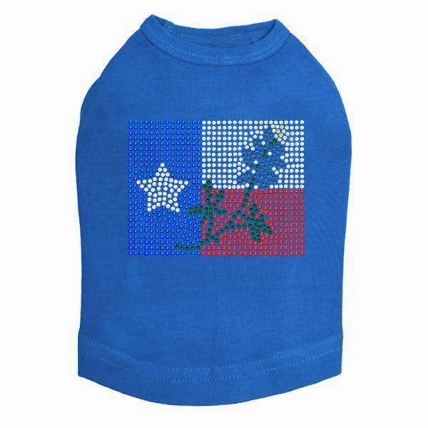 Texas Flag Rhinestone Dog Tank