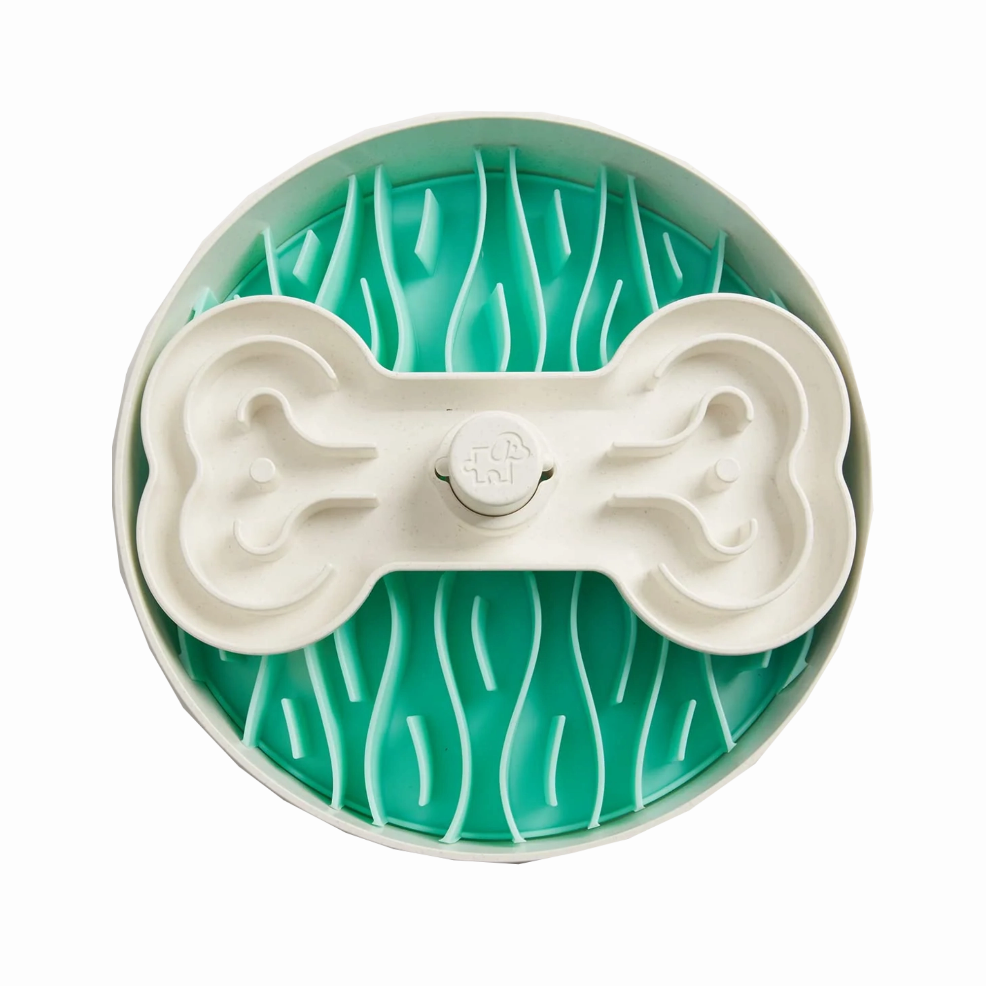 The Source-sage Club Dog Slow Feeder Puzzle Bowl Lawn Green