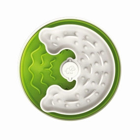 The Source-sage Club Dog Slow Feeder Puzzle Bowl Lite Green