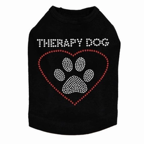Therapy Dog Rhinestone Dog Tank