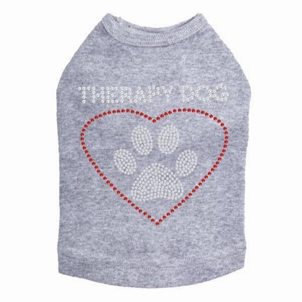 Therapy Dog Rhinestone Dog Tank
