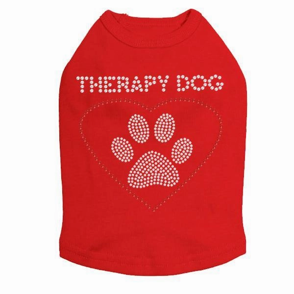 Therapy Dog Rhinestone Dog Tank