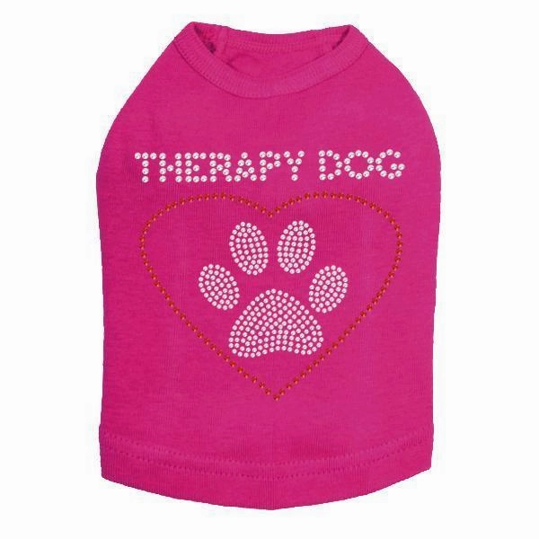 Therapy Dog Rhinestone Dog Tank