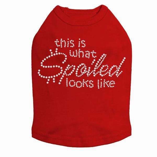 This Is What Spoiled Looks Like Rhinestone Dog Tank