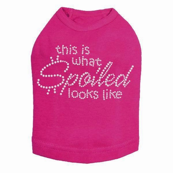 This Is What Spoiled Looks Like Rhinestone Dog Tank
