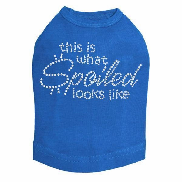 This Is What Spoiled Looks Like Rhinestone Dog Tank
