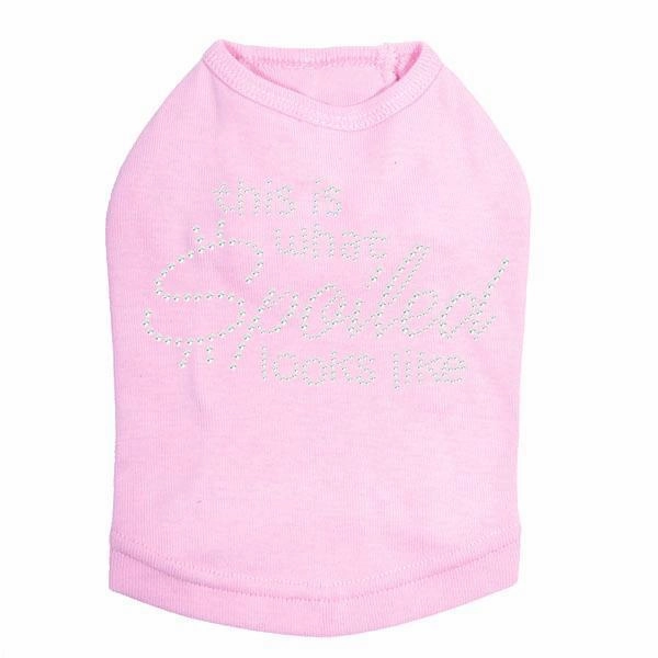 This Is What Spoiled Looks Like Rhinestone Dog Tank