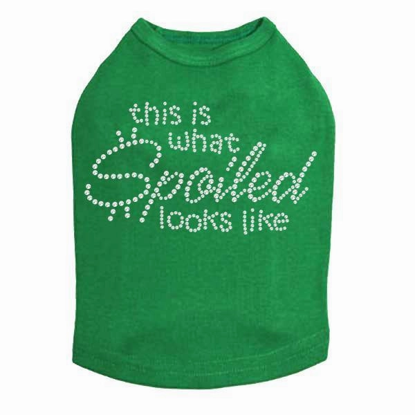 This Is What Spoiled Looks Like Rhinestone Dog Tank