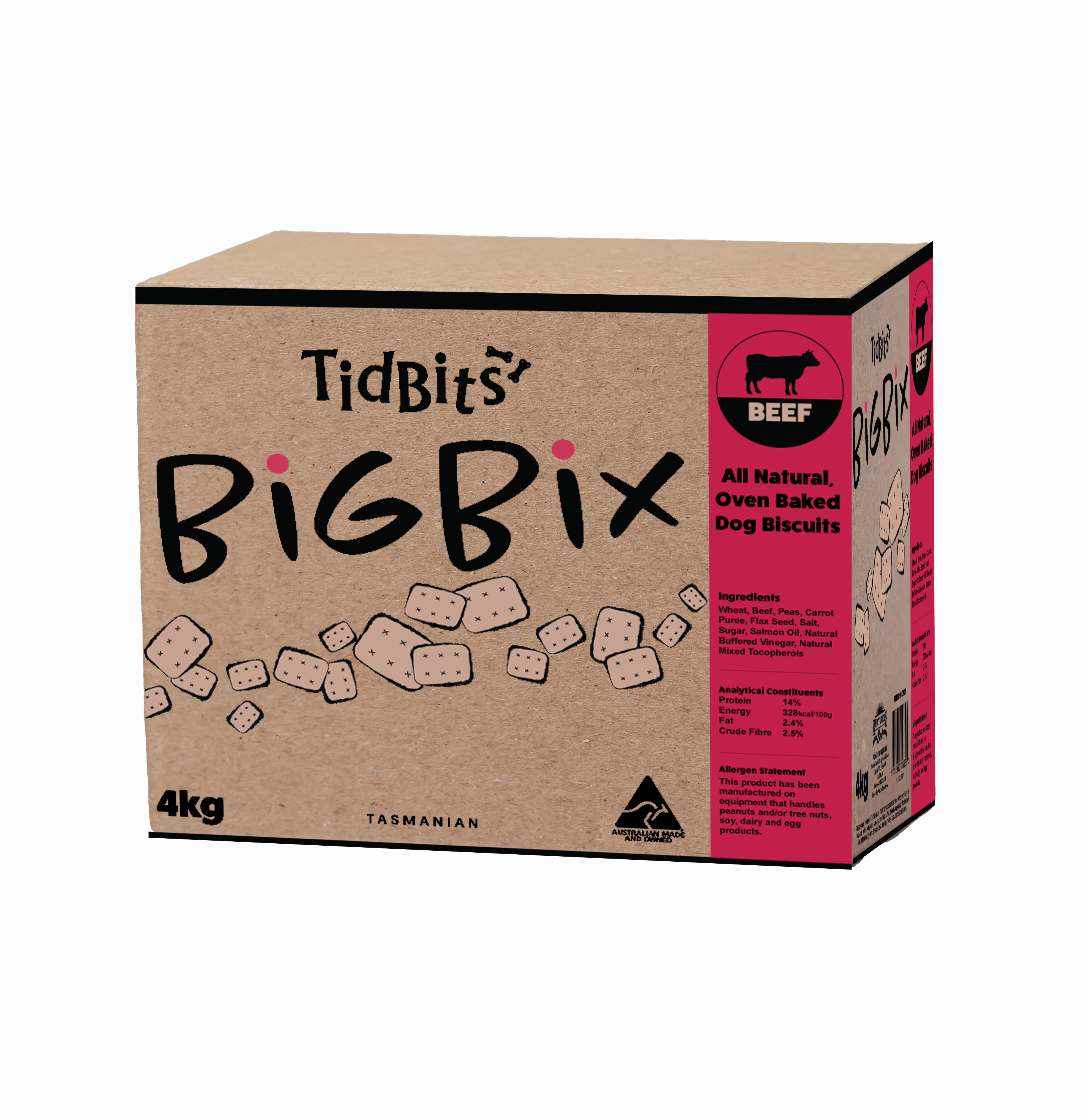 TidBits - Big Bix Beef Dog Treats (4kg)