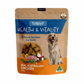 TidBits - Health & Vitality Grain Free Chicken Dog Biscuits (350g)