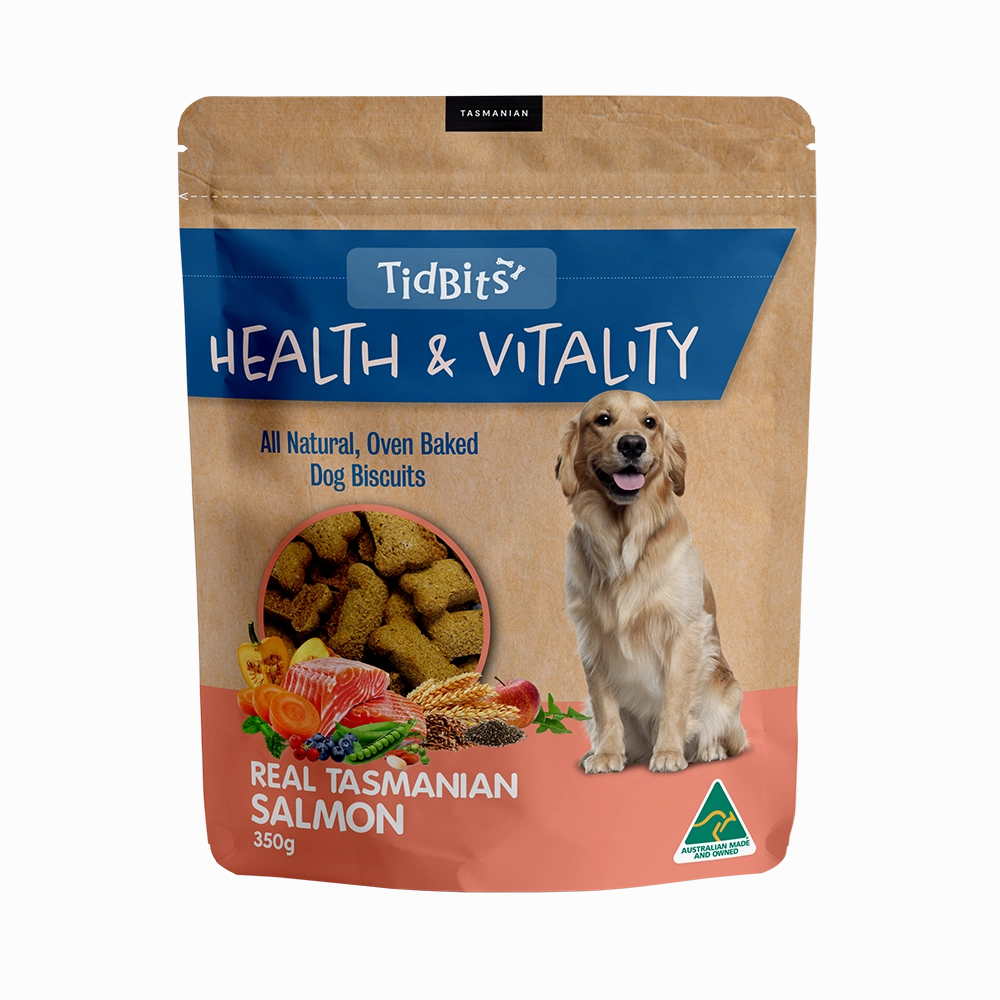 TidBits - Health & Vitality Salmon Dog Biscuits (350g)