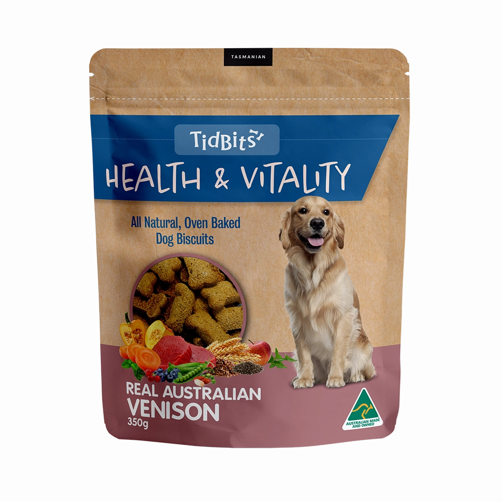 TidBits - Health & Vitality Venison Dog Biscuits (350g)