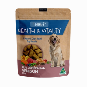TidBits - Health & Vitality Venison Dog Biscuits (350g)
