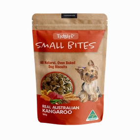 TidBits - Small Bites Kangaroo Dog Biscuits (180g)