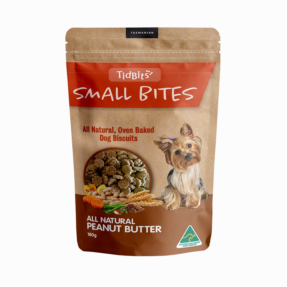 TidBits - Small Bites Peanut Butter Dog Biscuits (180g)