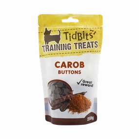 TidBits - Training Treats Carob Buttons (250g)