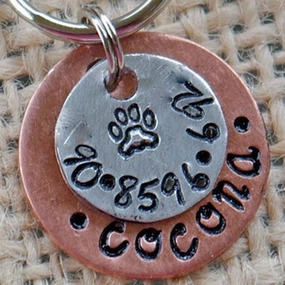 Tiny Little Double Disc Dog ID Tag