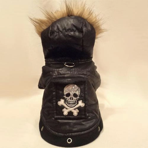 Tough Dog Black Skull Dog Coat