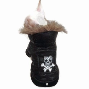 Tough Dog Black Skull Dog Coat