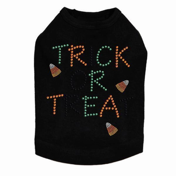 Trick Or Treat Candy Corn Rhinestone Dog Tank