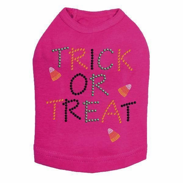 Trick Or Treat Candy Corn Rhinestone Dog Tank