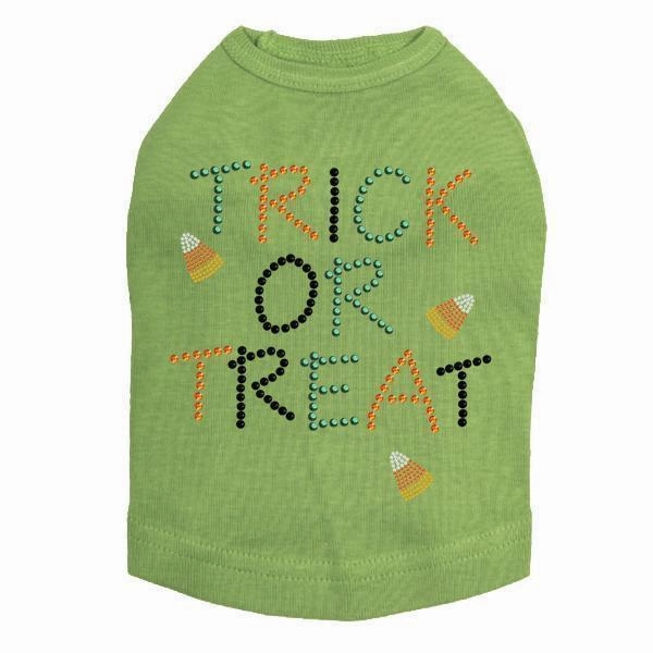 Trick Or Treat Candy Corn Rhinestone Dog Tank