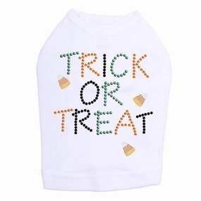 Trick Or Treat Candy Corn Rhinestone Dog Tank