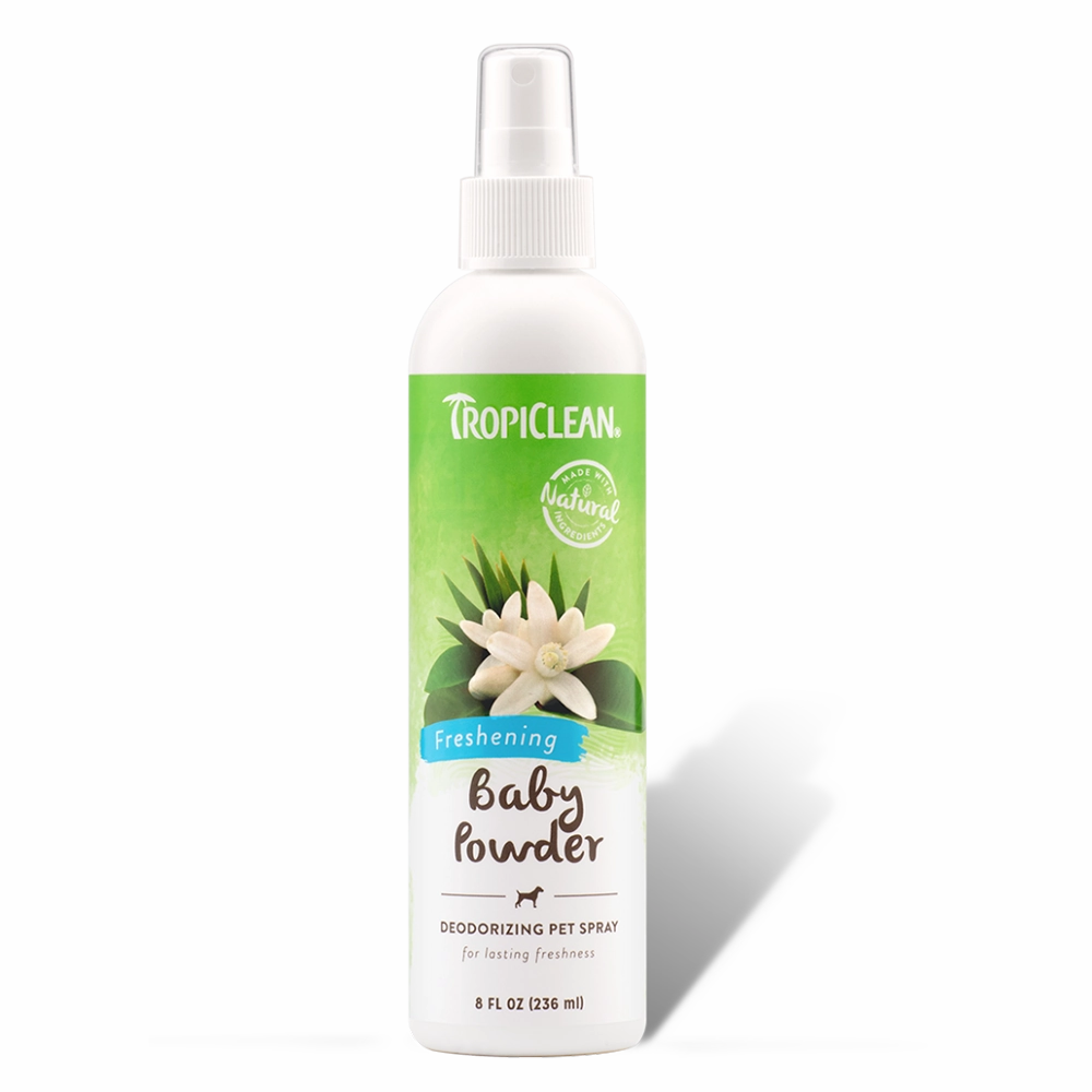 Tropiclean Deodorizing Pet Spray Baby Powder 8oz