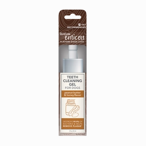 TropiClean Enticers Teeth Cleaning Gel for Dogs - Peanut Butter & Honey Flavor 2oz