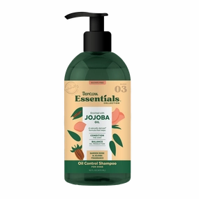 TropiClean Essentials Oil Control Shampoo Jojoba Oil - Garden Rose & Jojoba for Dogs 16oz