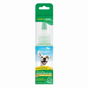 Tropiclean Fresh Breath Clean Teeth Oral Care Gel Peanut Butter 2oz