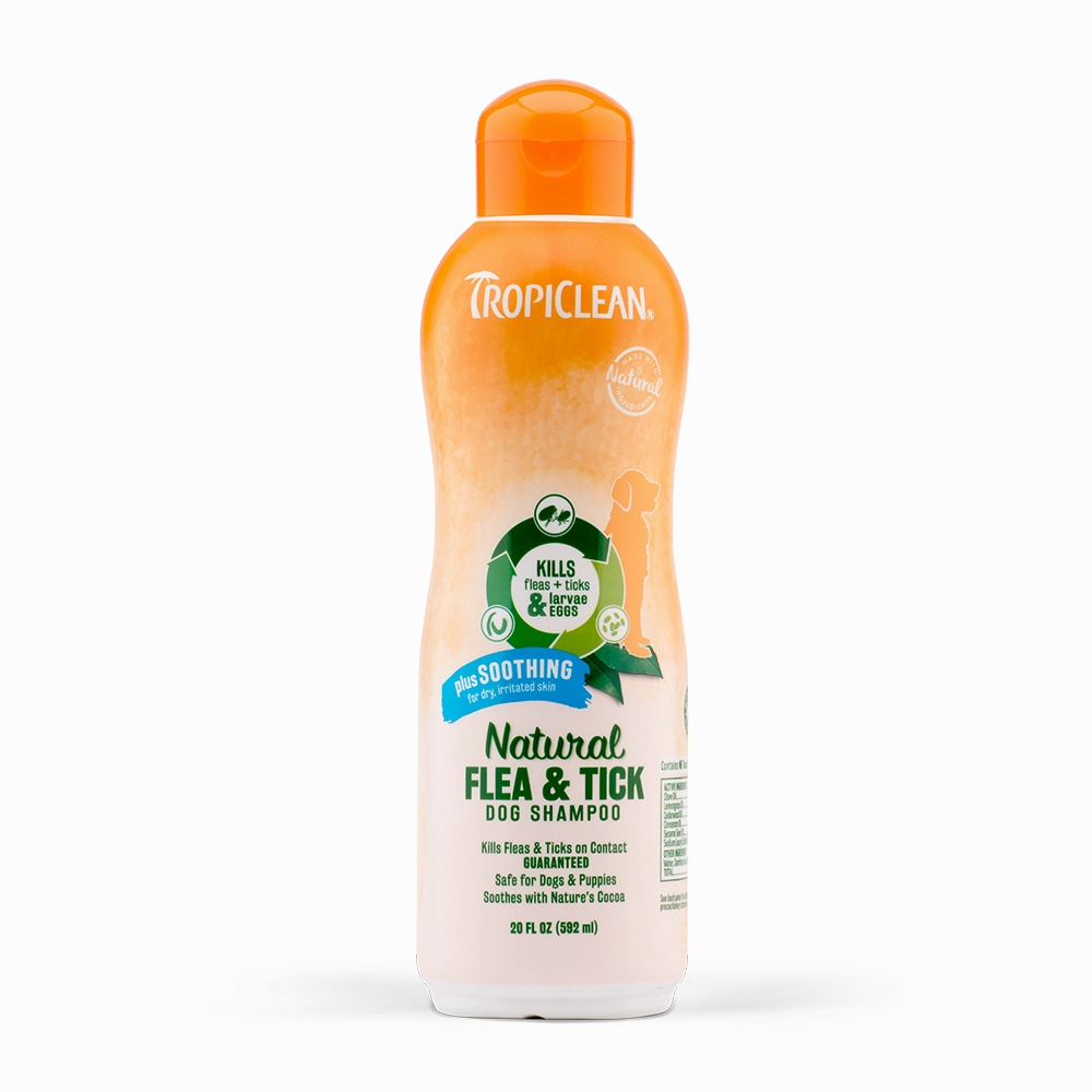 Tropiclean Natural Flea & Tick Shampoo - Plus Soothing for Dogs 20oz
