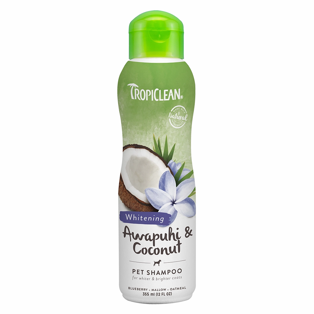 Tropiclean Whitening Awapuhi & Coconut Pet Shampoo 12oz