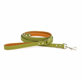 Tuscan Leather Dog Leash Green