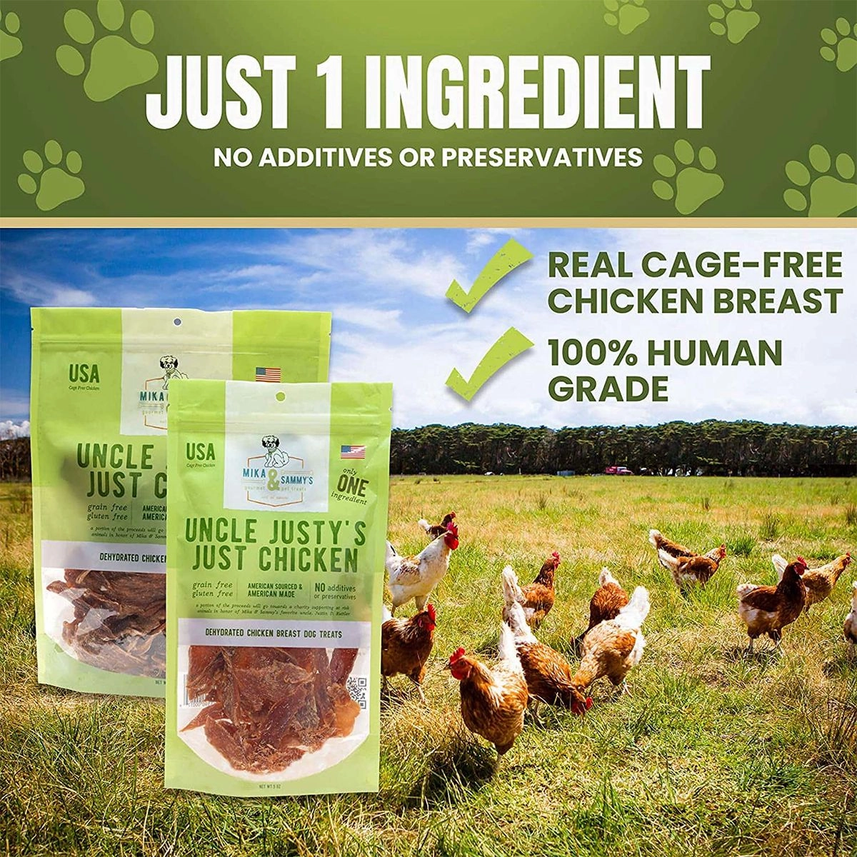 Uncle Justy's Just Chicken Jerky Dog Treats