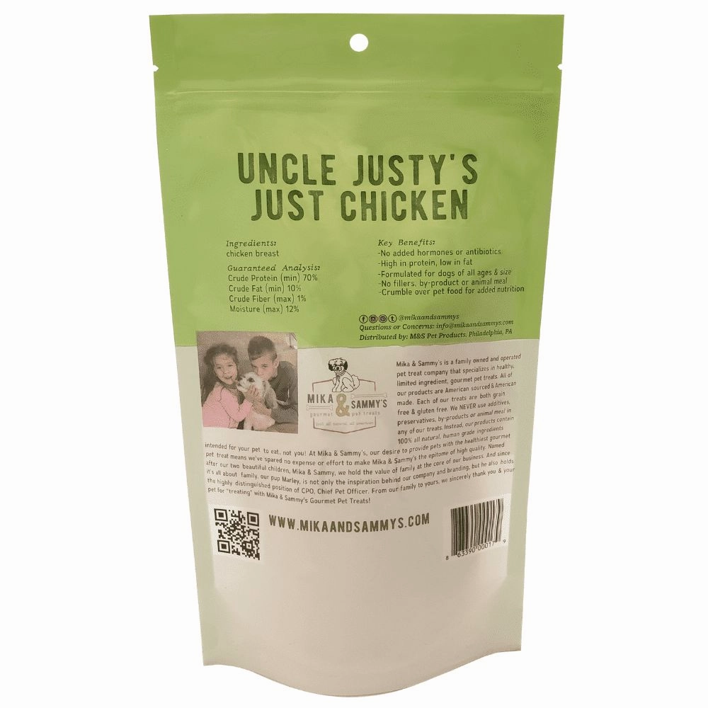 Uncle Justy's Just Chicken Jerky Dog Treats