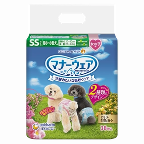 Unicharm Pet Dog Diaper Female SS 38pcs