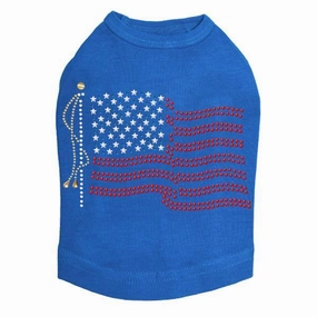 USA Flag Rhinestone Dog Tank