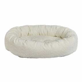 Vanilla Boucle Donut Dog Bed