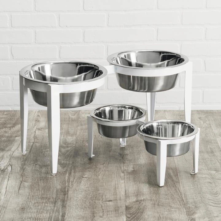 Vision Indoor/Outdoor Double Dog Diner White