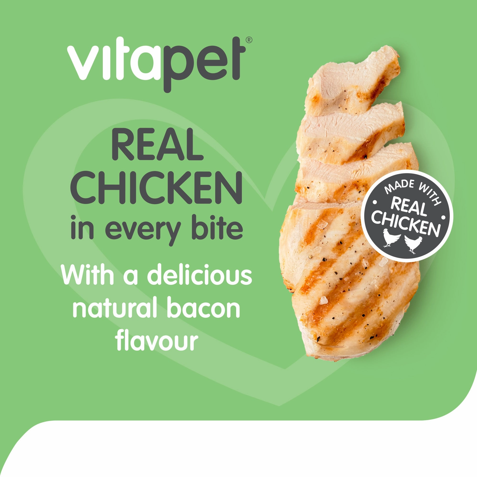 VitaPet - JerHigh Chicken Bacon Strips Dog Treats (100g)