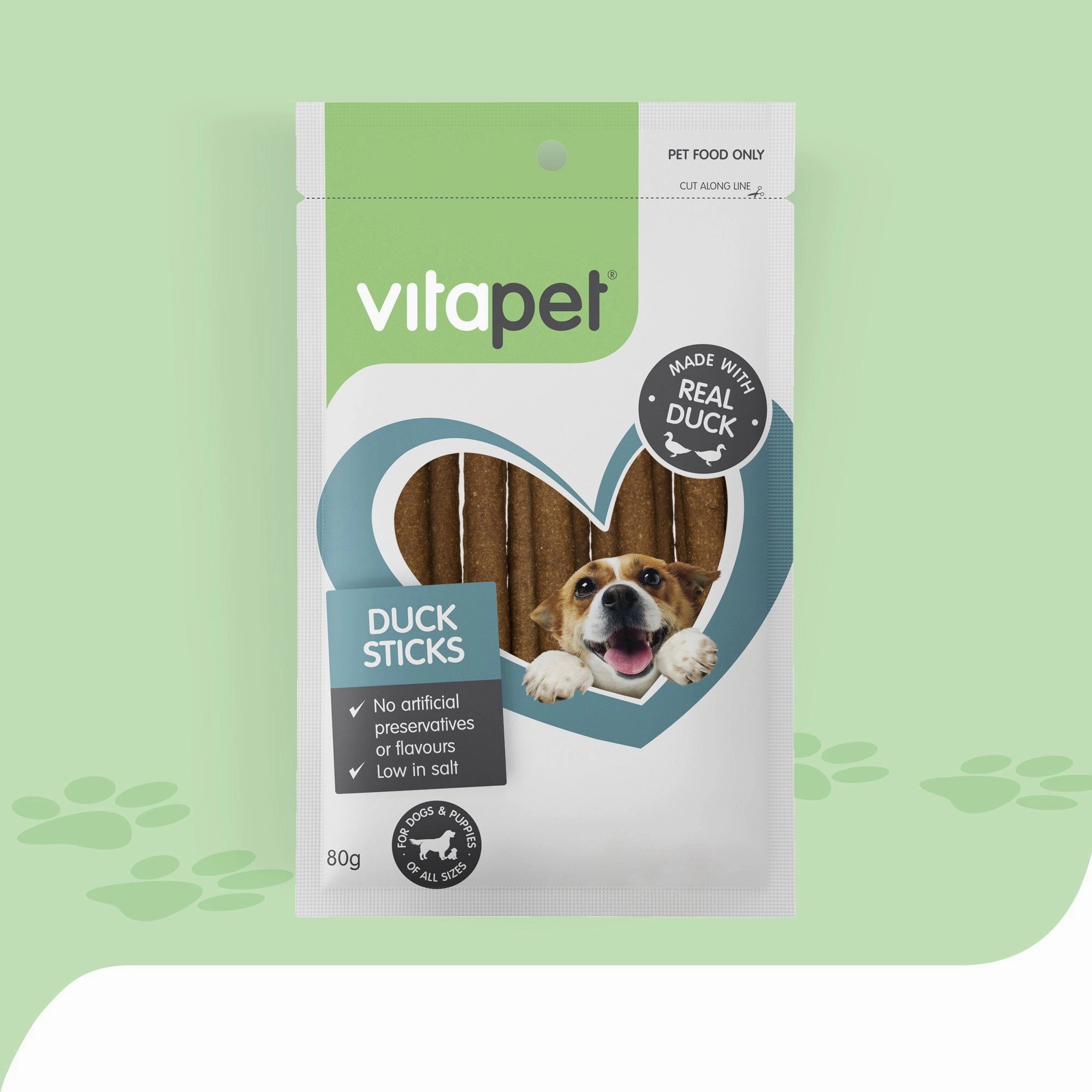VitaPet - JerHigh Duck Sticks Dog Treats (80g)