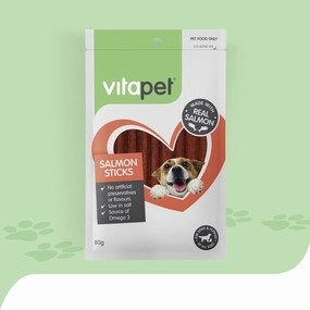 VitaPet - JerHigh Salmon Sticks Dog Treats (80g)